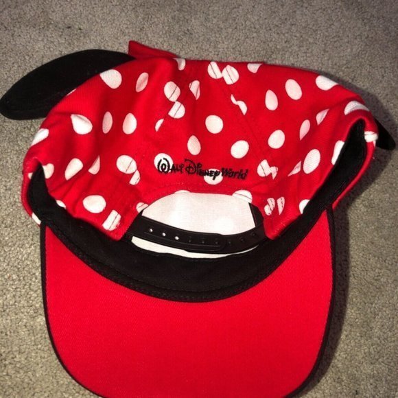 Walt Disney World Parks Minnie Mouse Ears‎ Baseball Hat Youth Polka Dots - Picture 13 of 14